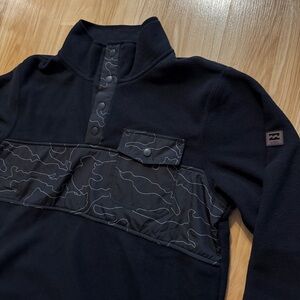 Billabong A/DIV Boundary Snap Up Fleece Pullover Sweatshirt- Men’s Large